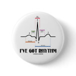 I've Got Rhythm (ECG/EKG - Oldgate Lane Outline) Pinback Buttons
