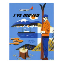 I've We've Moved Announcement plane skis mtns