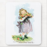 Ivers and Pond Pianos Girl with Basket of Fruit Mousepads