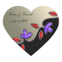 ivory and red floral envelopes seals