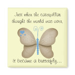 Ivory Blue Butterfly Magnet