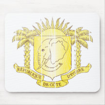 Ivory Coast Coat Of Arms Mouse Pad