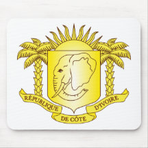 Ivory Coast Coat Of Arms Mouse Pads