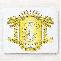 Ivory Coast Coat Of Arms Mouse Pads