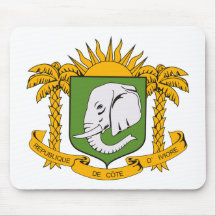 Ivory Coast Coat of Arms Mousepad