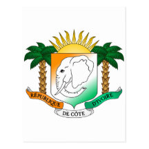 Ivory Coast coat of arms Post Card