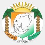 Ivory Coast coat of arms Round Stickers