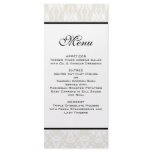 Ivory Damask Wedding Menu rack cards