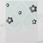 ivory greens damask pattern custom flyer
