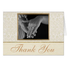 Ivory Lace Thank You Card