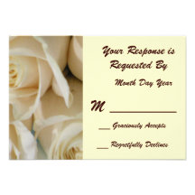Ivory Rose RSVP Card Personalized Invites