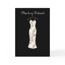 Ivory satin frock, Please be my Bridesmaid