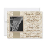 Ivory Save the Date Announcement invitations
