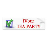 iVote TEA PARTY Bumper Sticker bumper stickers