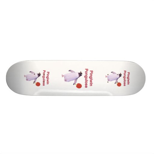 iWin uLose Penguin Ping Pong Skate Decks