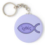 IXOYE Greek Text - Blue Parchment keychains