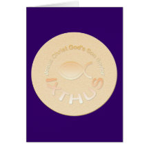 IXTHUS Christian Fish Symbol - GOLD Card