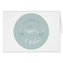 IXTHUS Christian Fish Symbol - SILVER Card