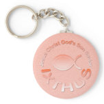 IXTHUS Circular Copper Plaque keychains