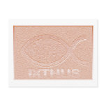 IXTHUS Symbol - Copper Plaque Oblong postcards