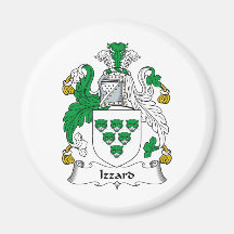 Izzard Family Crest Refrigerator Magnets