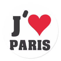 J´AIME PARIS PEGATINAS REDONDAS