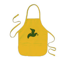 J - Blue Silhouette Dove of Peace Apron