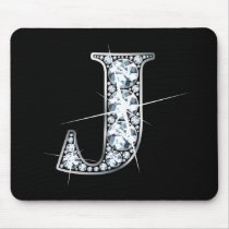 "J" Diamond Bling Mousepad