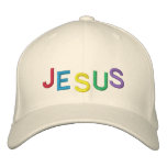 J, E, S, U, S embroidered hats