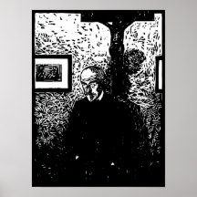 J.-K. Huysmans Woodcut Posters