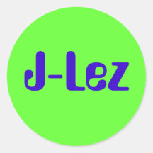 J-Lez Round Stickers