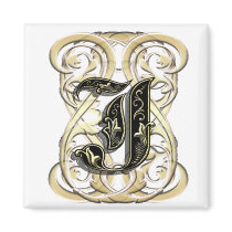 J monogram magnets