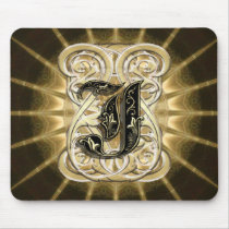 J monogram mousepads