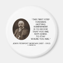 J.P. Morgan First Step Towards Getting Somewhere Refrigerator Magnets