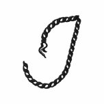 "J" Rope Alphabet 2.5" embroidered shirts