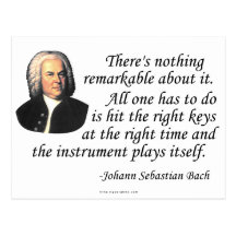 J.S. Bach on Playing Post Card