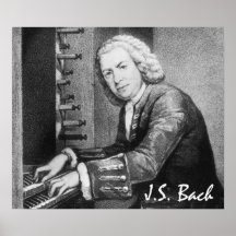J.S. Bach Portrait on Canvas Print