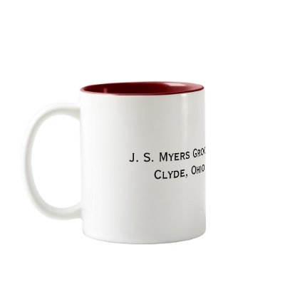 J. S. Myers Grocery, Clyde, Ohio Mugs by RLiebold