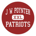 J W Poynter - Patriots - Junior - Hillsboro Oregon stickers