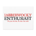 Jabberwocky Enthusiast postcards