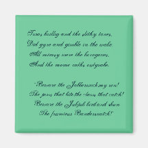 Jabberwocky Magnent Refrigerator Magnet