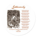 Jabberwocky Poem by Lewis Carroll (Black Adder) stickers