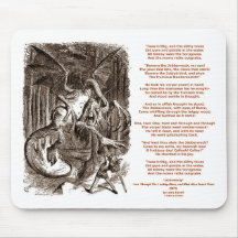 Jabberwocky Poem by Lewis Carroll Mousepads