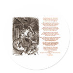 Jabberwocky Poem by Lewis Carroll Round Sticker