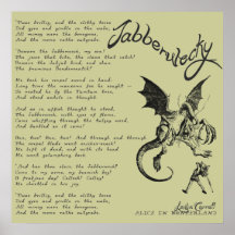 Jabberwocky Poem Poster