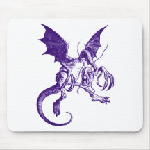 Jabberwocky Purple Mousemats