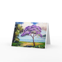 Jacaranda Tree Tropical Art Cards