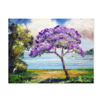 Jacaranda Tree Tropical Art Postcard