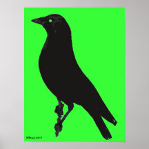 Jack Daw Pop Art Print (green)
