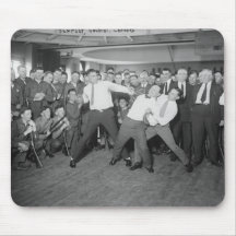 Jack Dempsey Mock Fighting Against Harry Houdini Mousepads